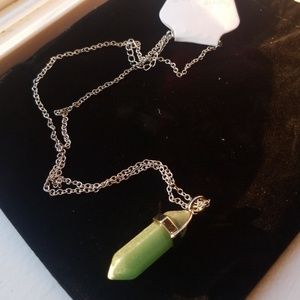 Hexagonal Crystal Adventurine Necklace NEW